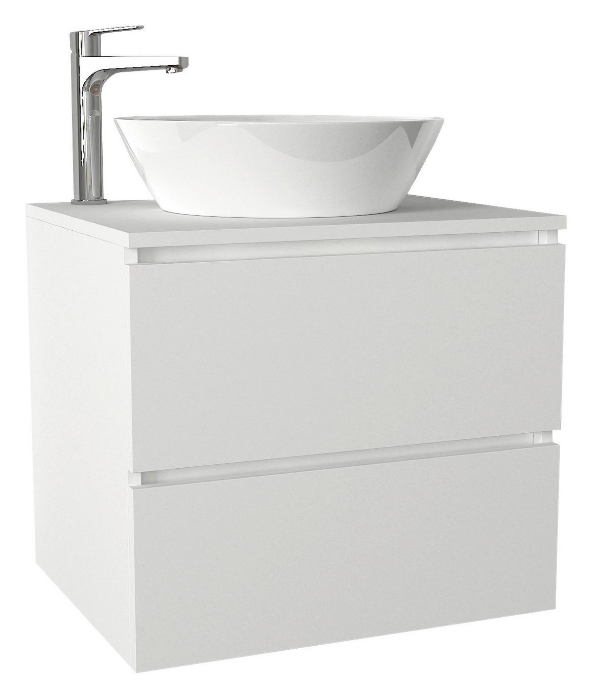 Waschbeckenunterschrank Carmita weiß B/H/T: ca. 60x53,8x49 cm Carmita - weiß (60,00/53,80/49,00cm) - moebel17