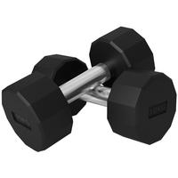 SPORTNOW Hantel schwarz Gummi B/H/L: ca. 13x13x26 cm Hantel-Set 2 x 10 kg - schwarz (26,00/13,00/13,00cm) - SPORTNOW