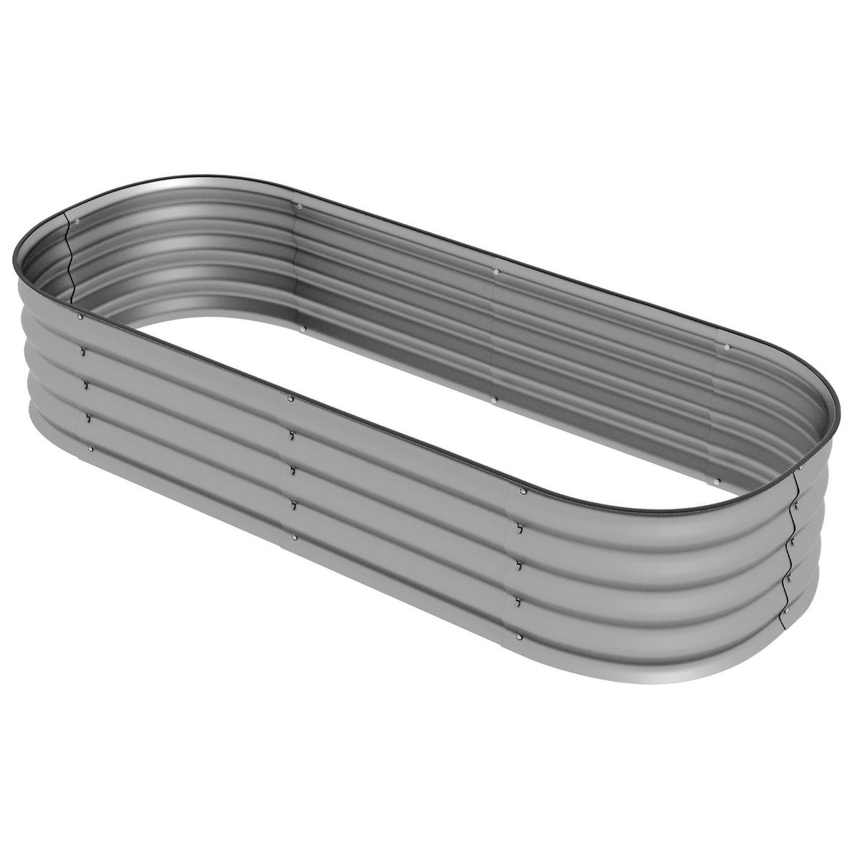Outsunny Hochbeet silber Metall B/H/L: ca. 62x30x150 cm Hochbeet - silber (150,00/62,00/30,00cm) - Outsunny