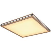 GLOBO LED-Deckenleuchte mattschwarz dunkelbraun weiß Kunststoff MDF Metall B/H/T: ca. 60x7,5x60 cm CARLA - dunkelbraun/weiß (60,00/7,50/60,00cm) - GLOBO