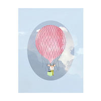 Komar Poster Happy Balloon Blue Luftballons B/L: ca. 40x50 cm Happy Balloon Blue - (40,00/50,00cm) - Komar