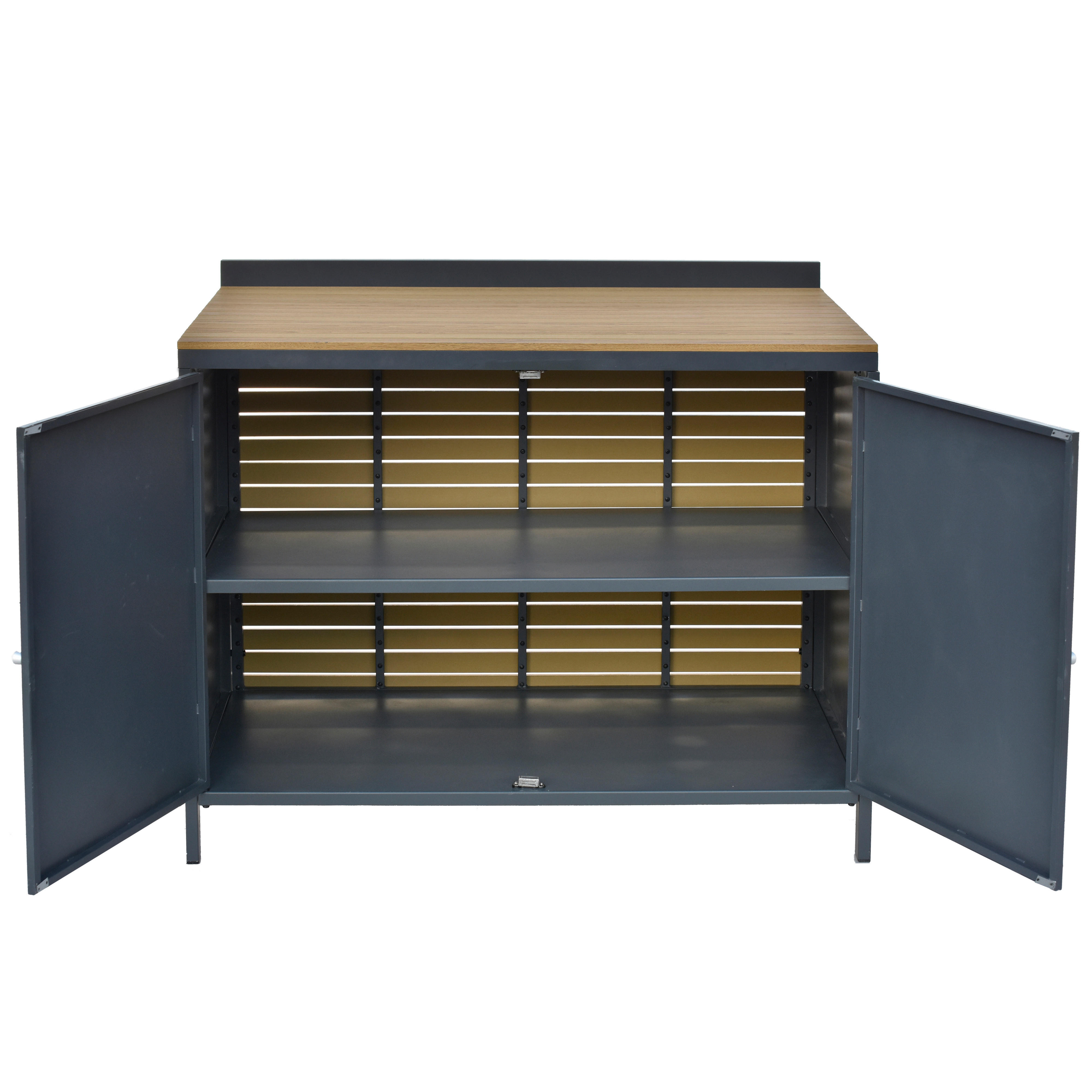 Thumbnail - POCOline Outdoor-Küchenmodul anthrazit Aluminium B/H/L: ca. 110x89x61,5 cm