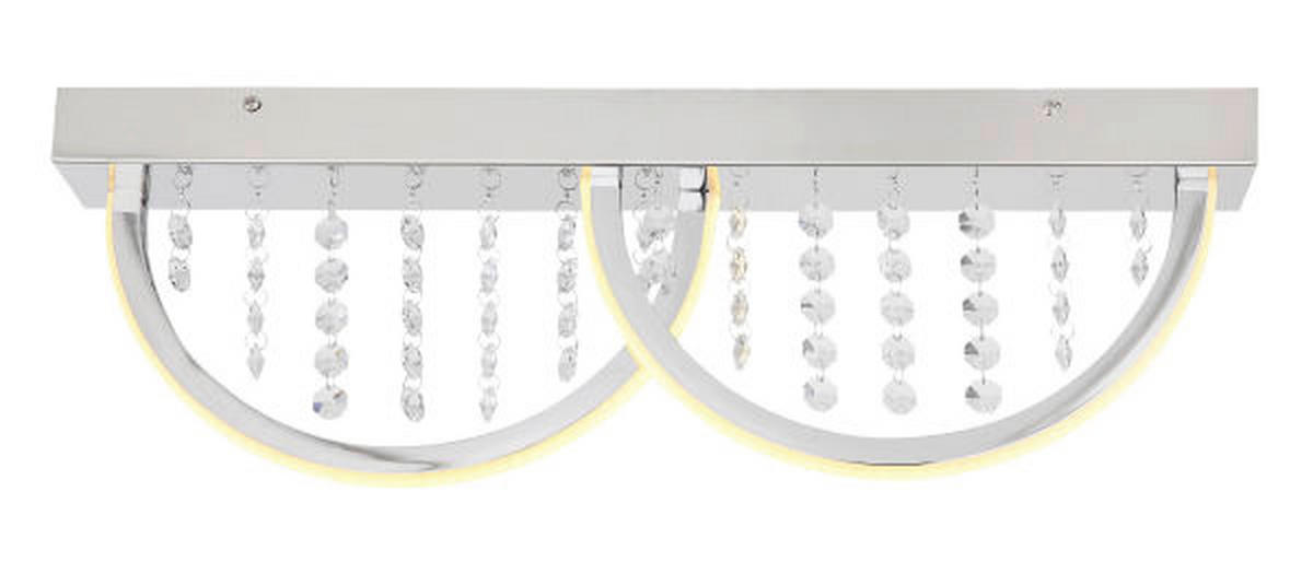 GLOBO Deckenleuchte 67104-14 klar Opal Chrom Metall Acryl B/H/L: ca. 6x20x60 cm Gert - klar/Opal (60,00/6,00/20,00cm) - GLOBO