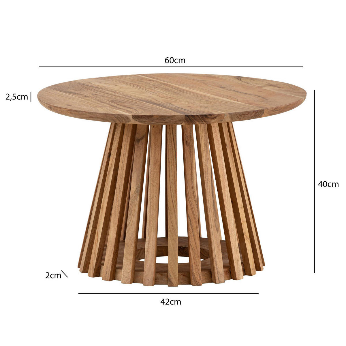 Couchtisch braun H/D: ca. 40x60 cm Couchtisch - braun (60,00/40,00cm) - Wohnling