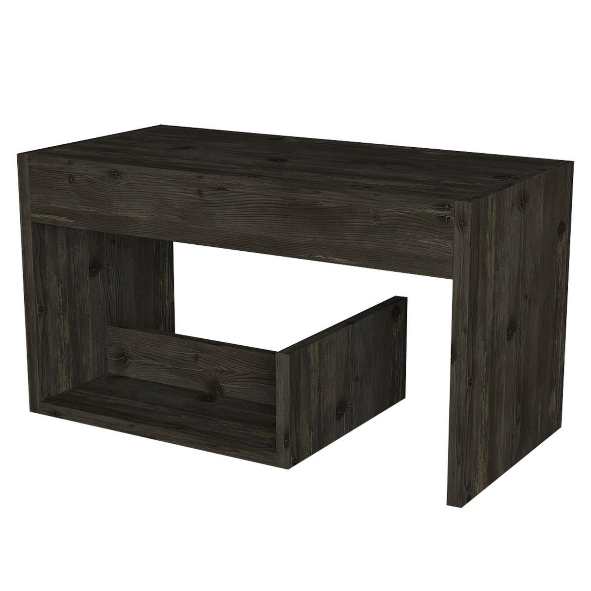 Beistelltisch Sister dunkelgrau Holz Optik Spanplatte B/H/T: ca. 35x60x29,5 cm Sister - dunkelgrau (35,00/60,00/29,50cm) - moebel17