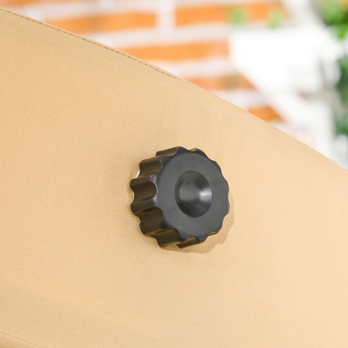 Outsunny Hollywoodschaukel beige Stahl B/H/L: ca. 106x174x138 cm Hollywoodschaukel - beige (138,00/106,00/174,00cm) - Outsunny