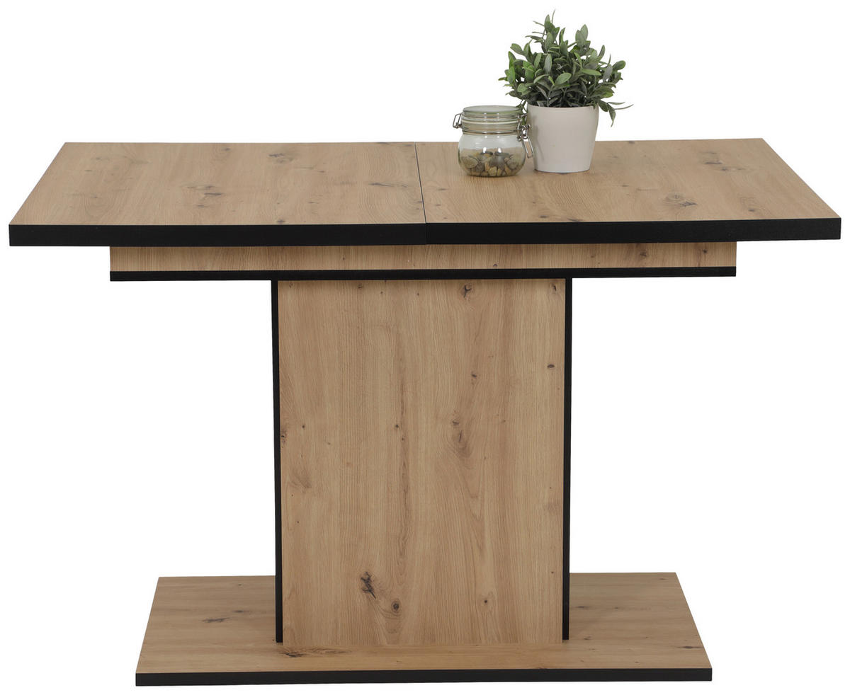 Essgruppe Luise I Eiche anthrazit Microfaser B/H/T: ca. 160x76x80 cm Luise I - Eiche/anthrazit (160,00/76,00/80,00cm) - Hela