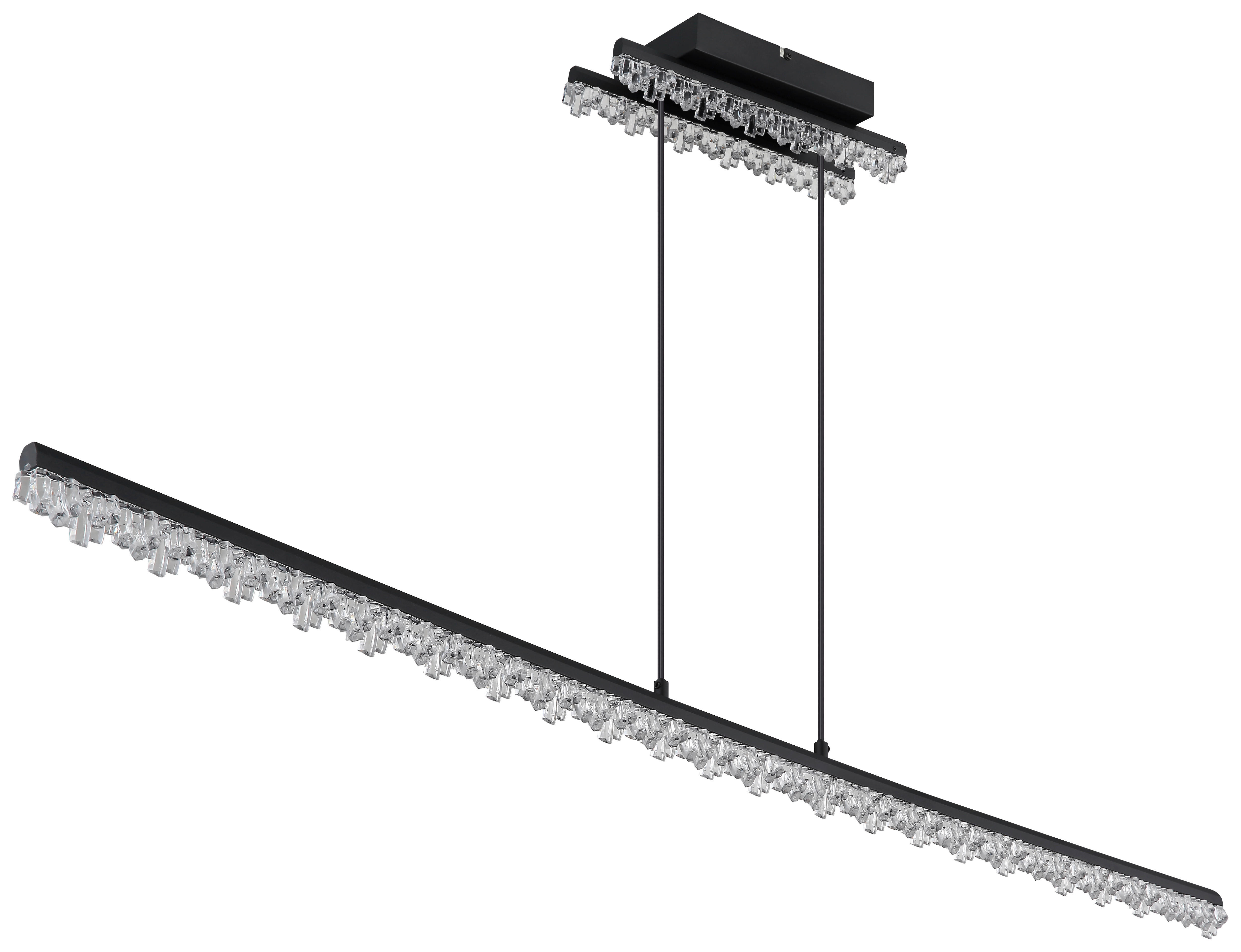 GLOBO Deckenventilator Deckenleuchte-Hilton - schwarz (14,00/9,00/122,00cm) - GLOBO