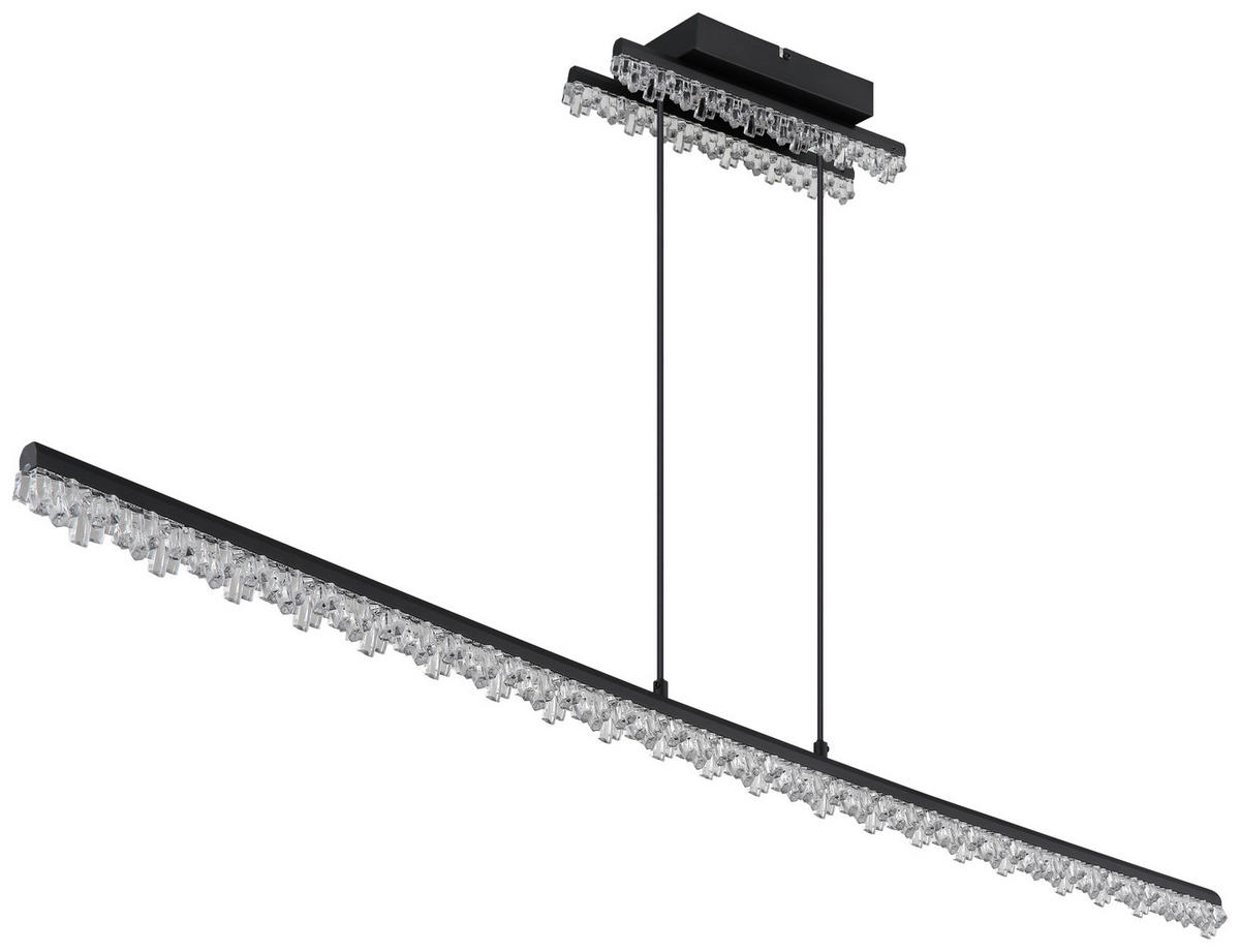 GLOBO Deckenventilator Deckenleuchte-Hilton - schwarz (14,00/9,00/122,00cm) - GLOBO