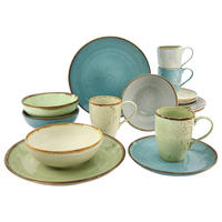 CreaTable Kombiservice NATURE COLLECTION multicolor Steingut 16 tlg. NATURE COLLECTION - multicolor - CreaTable