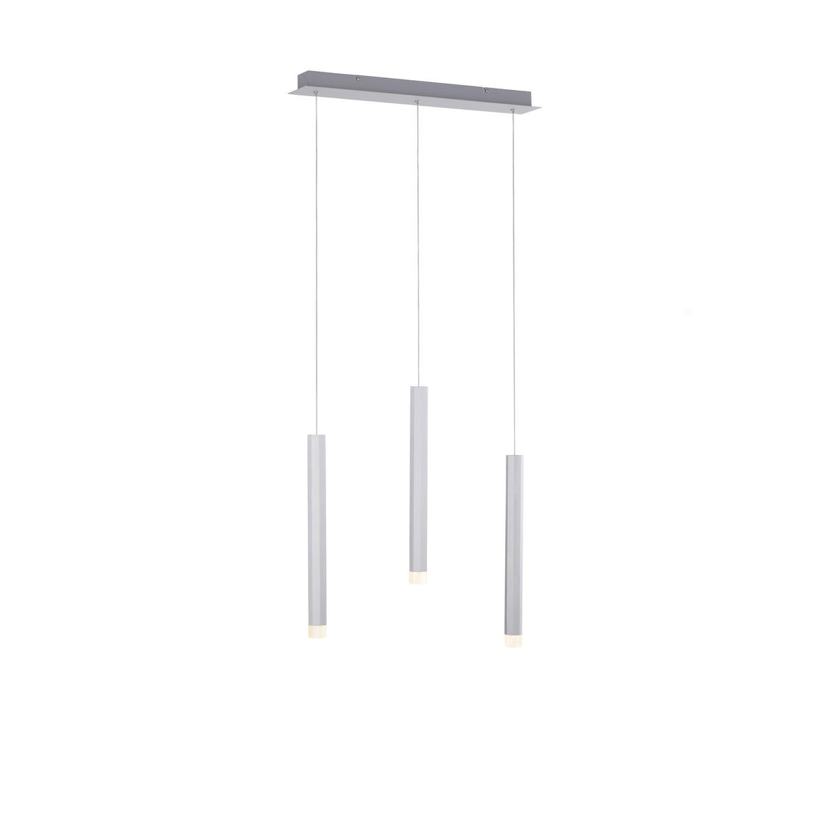 Just Light LED-Pendelleuchte BRUNO 15203-95 Alu Eisen Aluminium B/H/T: ca. 55x120x8 cm 3.0 Brennstellen BRUNO - Alu (55,00/120,00/8,00cm) - Just Light