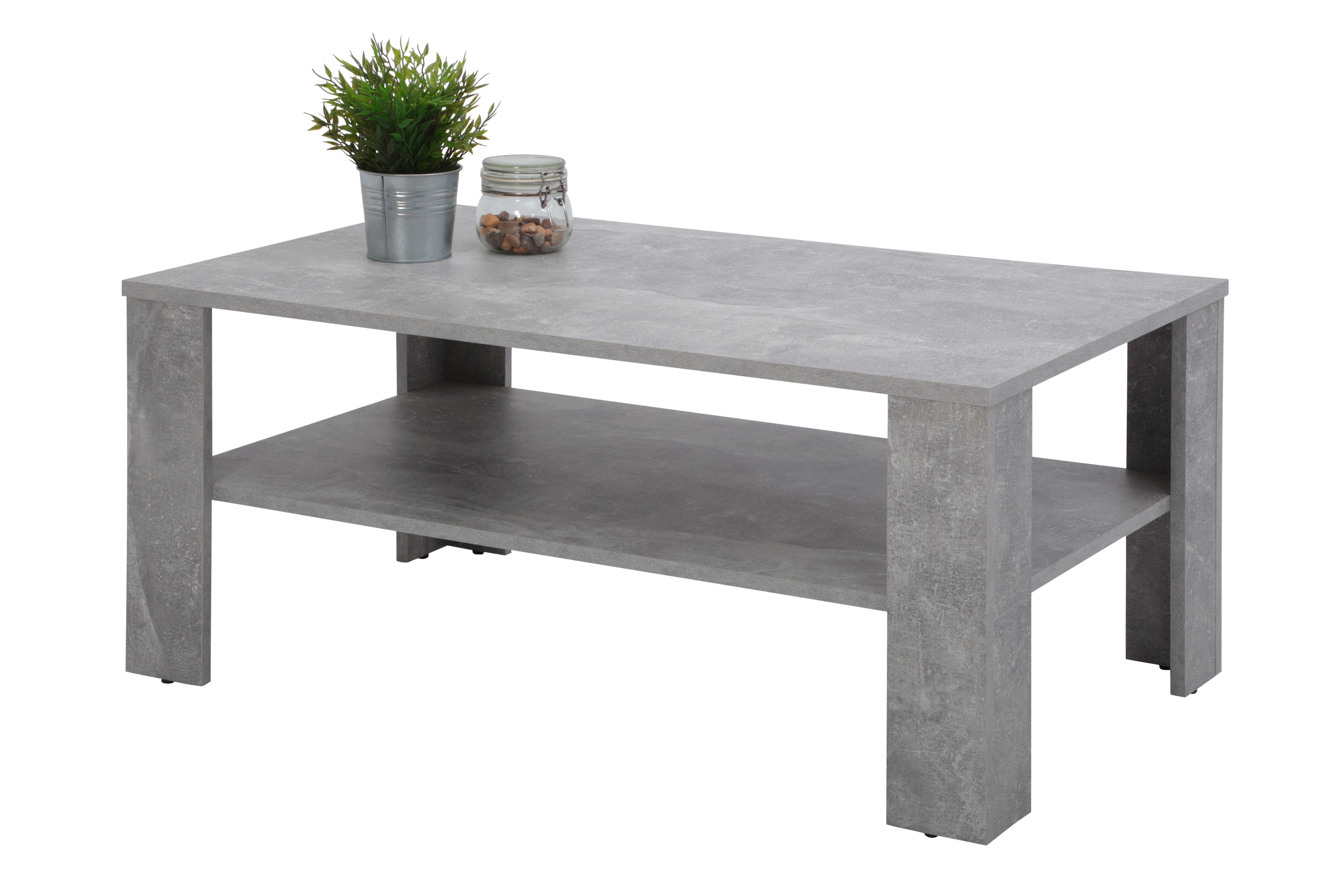 Couchtisch Luca 004630 Beton Optik B/H/T: ca. 100x44x60 cm Luca 004630 - Beton (100,00/44,00/60,00cm)