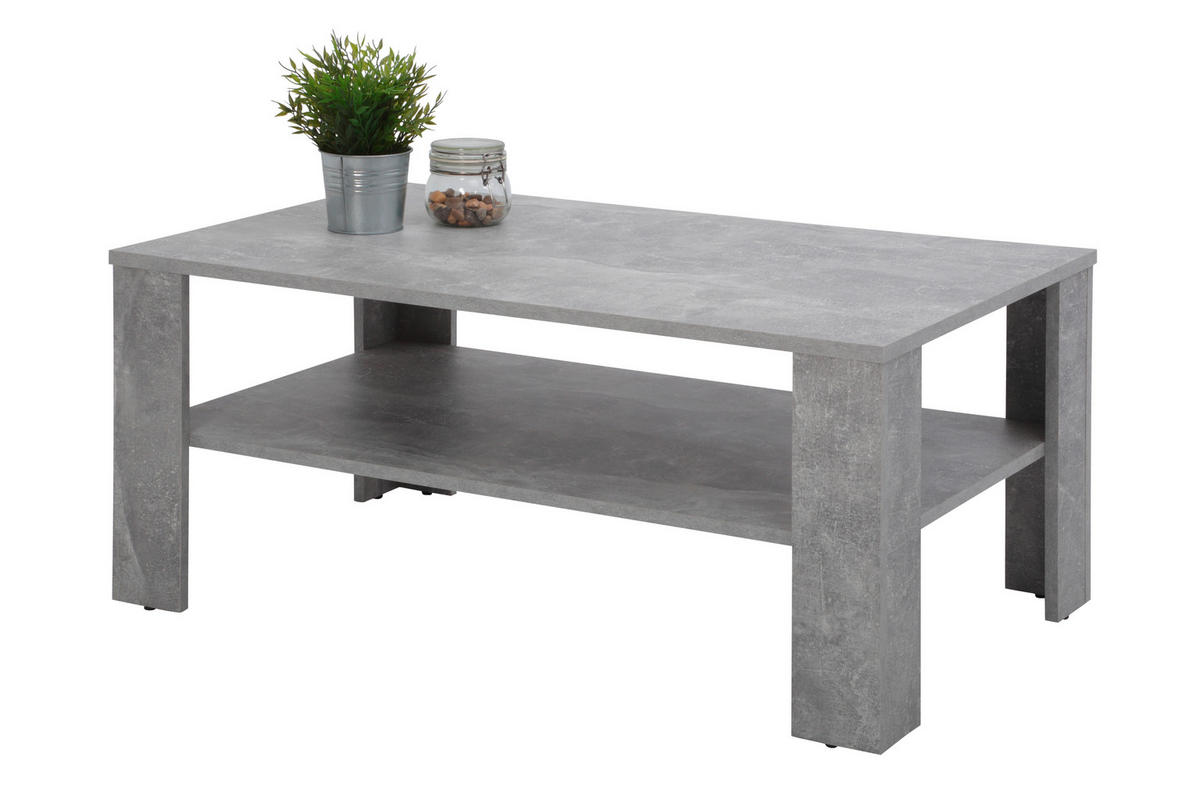 Couchtisch Luca 004630 Beton Optik B/H/T: ca. 100x44x60 cm Luca 004630 - Beton (100,00/44,00/60,00cm)