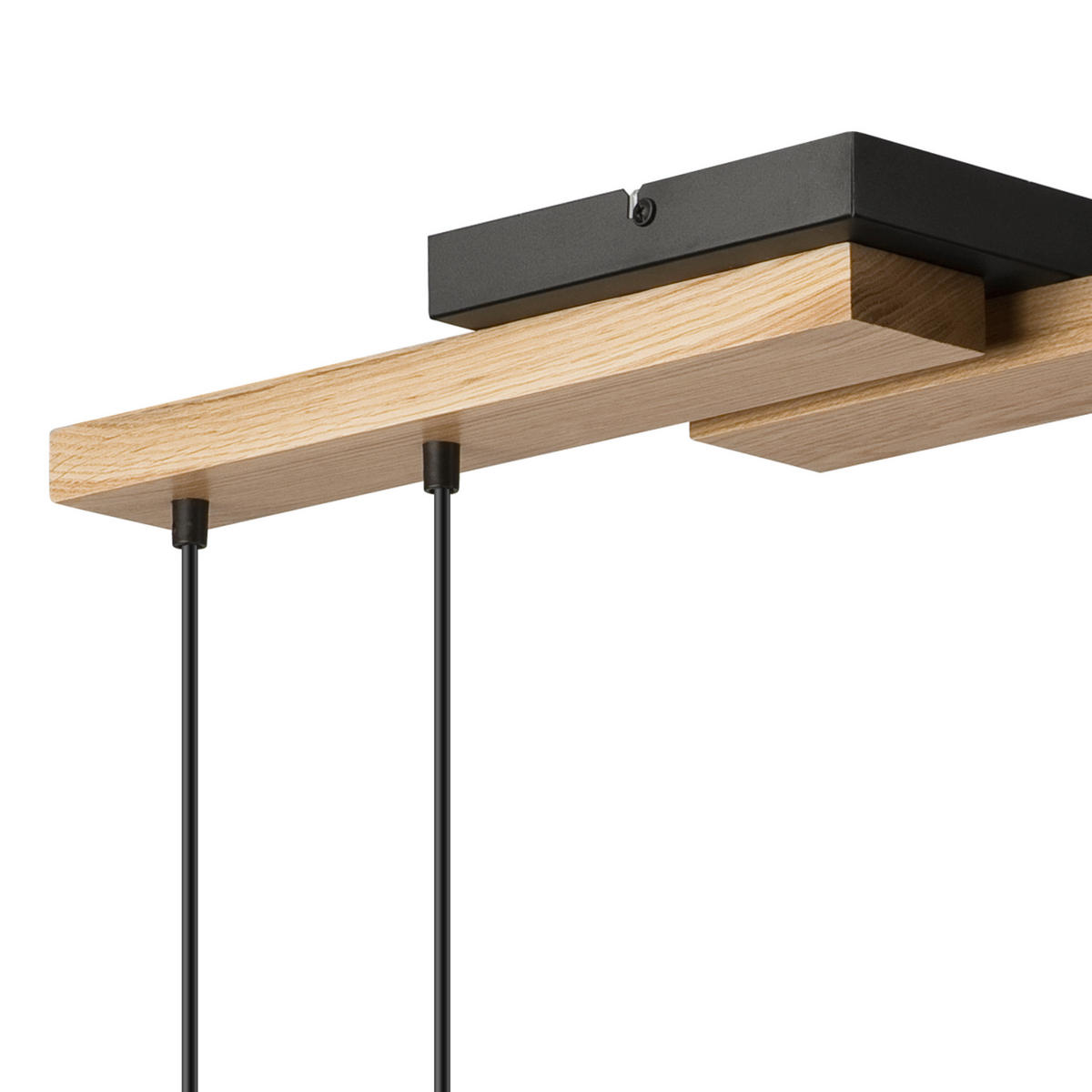 Lamkur Pendelleuchte weiß Holz B/H/L: ca. 20x86x84 cm E27 5 Brennstellen CORTINA - weiß (84,00/20,00/86,00cm) - Lamkur
