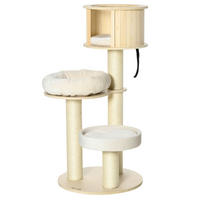 PawHut Kratzbaum natur Kiefer B/H/L: ca. 59,5x122x59,5 cm Kratzbaum - natur/creme (59,50/59,50/122,00cm) - PawHut