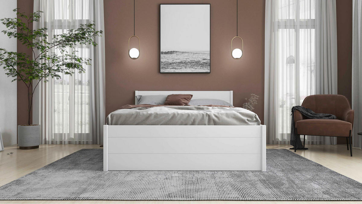 Funktionsbett Efetivo weiß Efetivo - weiß (209,00/166,00/90,00cm) - Inter Link