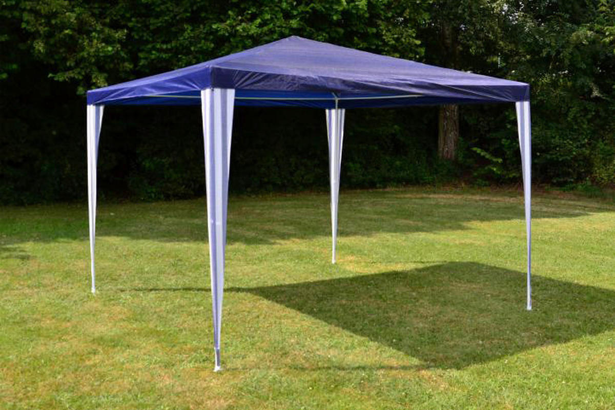VCM Pavillon blau Stahlrohr B/H/L: ca. 300x197x300 cm Pavillon_3x3m blau - blau (300,00/300,00/197,00cm) - VCM