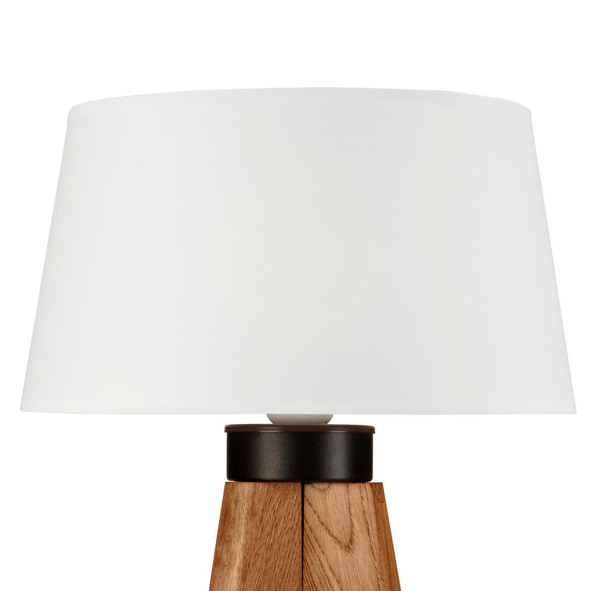 Lamkur Tischlampe Eiche rustikal Holz Stahl B/H/L: ca. 34x38x38 cm E27 1 Brennstellen Aida - Eiche/rustikal (38,00/34,00/38,00cm) - Lamkur