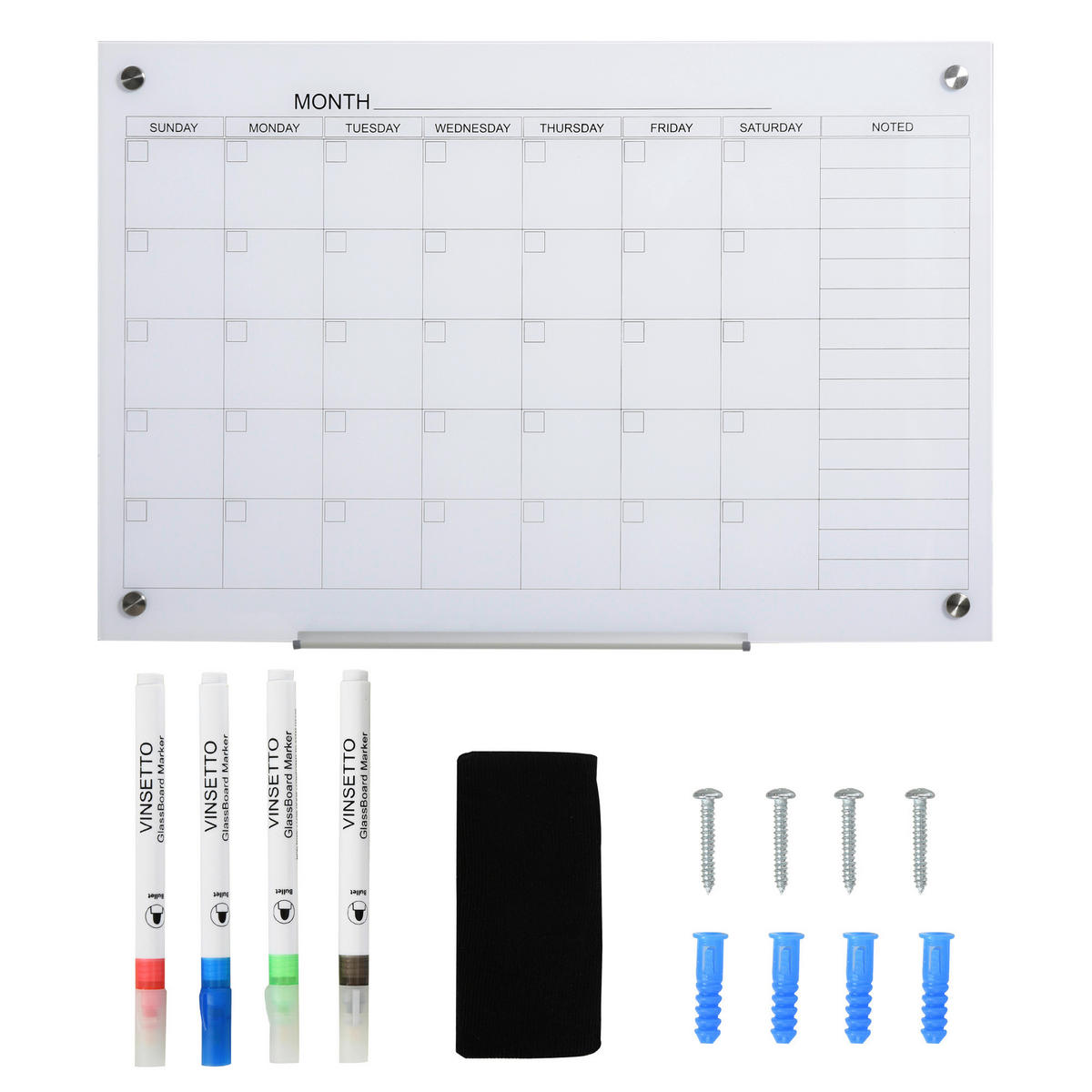 Vinsetto Wandboard Kalendertafel - weiß (0,20/60,00/90,00cm) - Vinsetto
