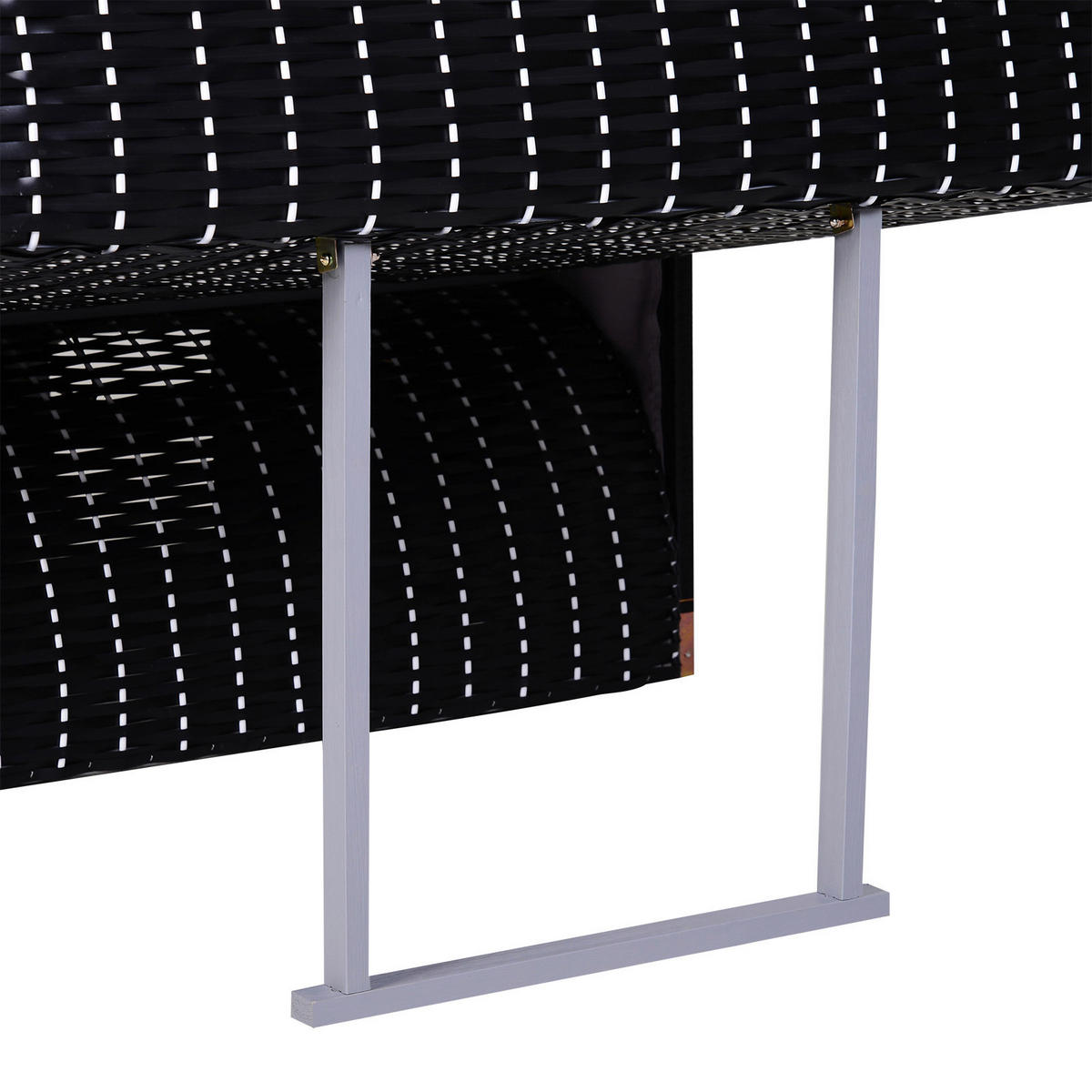 Outsunny Strandkorb grau Metall B/H/T: ca. 118x150x79 cm Strandkorb - grau (118,00/150,00/79,00cm) - Outsunny