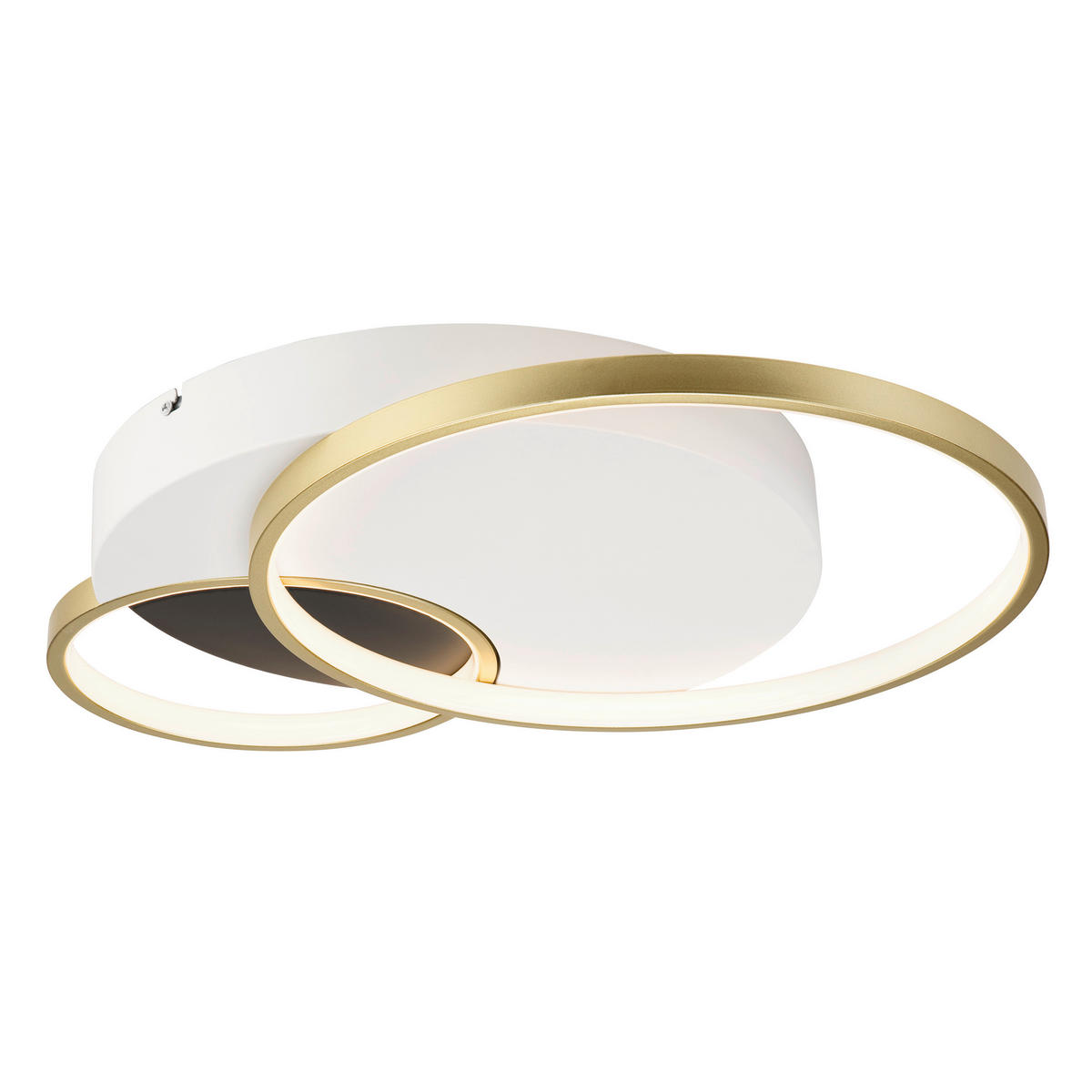 Lamkur LED-Deckenleuchte BENITO 50973 gold weiß Stahl PVC H/L: ca. 7x57 cm 3 Brennstellen Benito - gold/weiß (57,00cm) - Lamkur