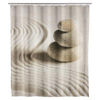 Duschvorhang sand Polyester B/L: ca. 200x180 cm Duschvorhang_Sand&Stone_Wenko - sand (200,00/180,00cm) - WENKO