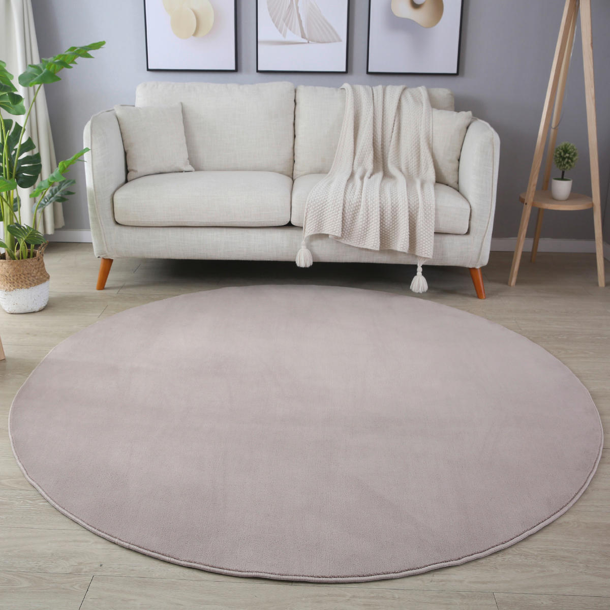 Ayyildiz Teppich SKY beige B/L: ca. 160x160 cm SKY - beige (160,00/160,00cm) - Ayyildiz