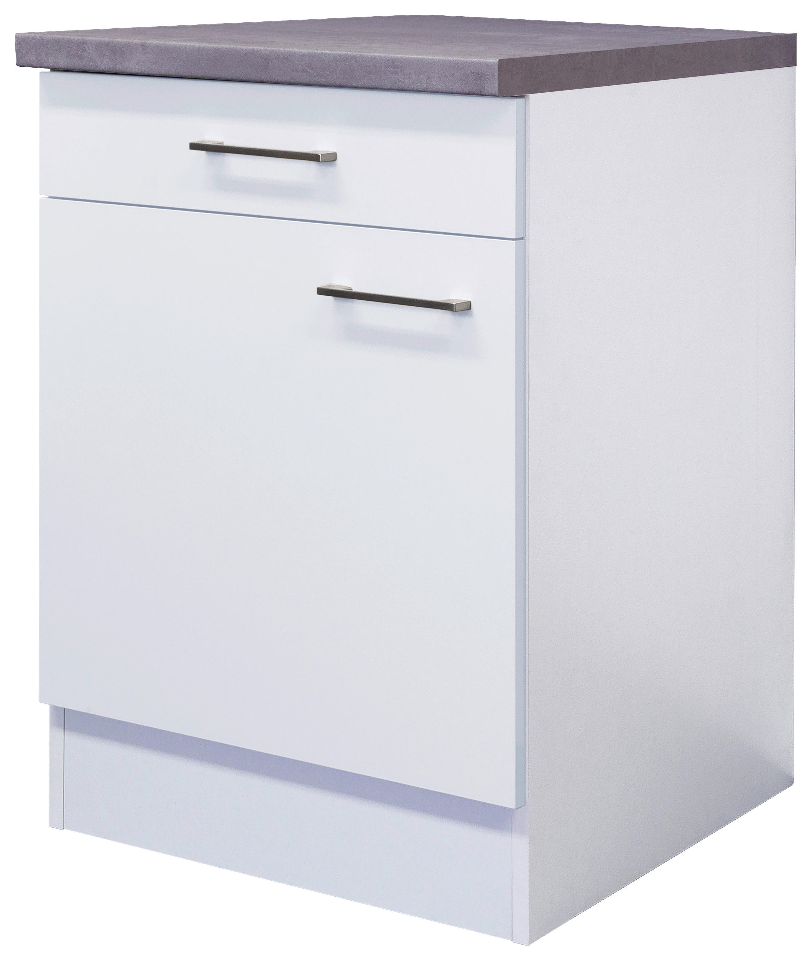 Unterschrank Vita weiß matt B/H/T: ca. 60x86x60 cm Vita - Beton/weiß (60,00/86,00/60,00cm) - Flex-Well