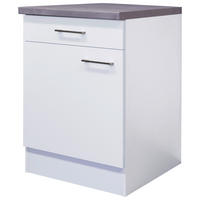 Unterschrank Vita weiß matt B/H/T: ca. 60x86x60 cm Vita - Beton/weiß (60,00/86,00/60,00cm) - Flex-Well