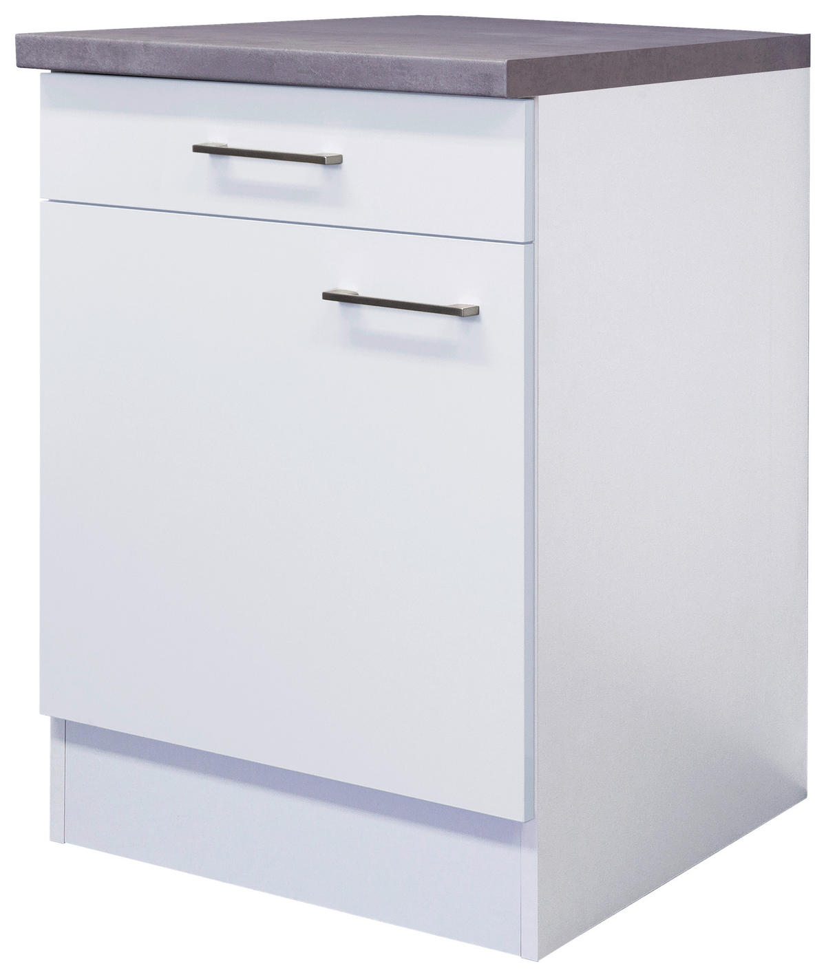 Unterschrank Vita weiß matt B/H/T: ca. 60x86x60 cm Vita - Beton/weiß (60,00/86,00/60,00cm) - Flex-Well