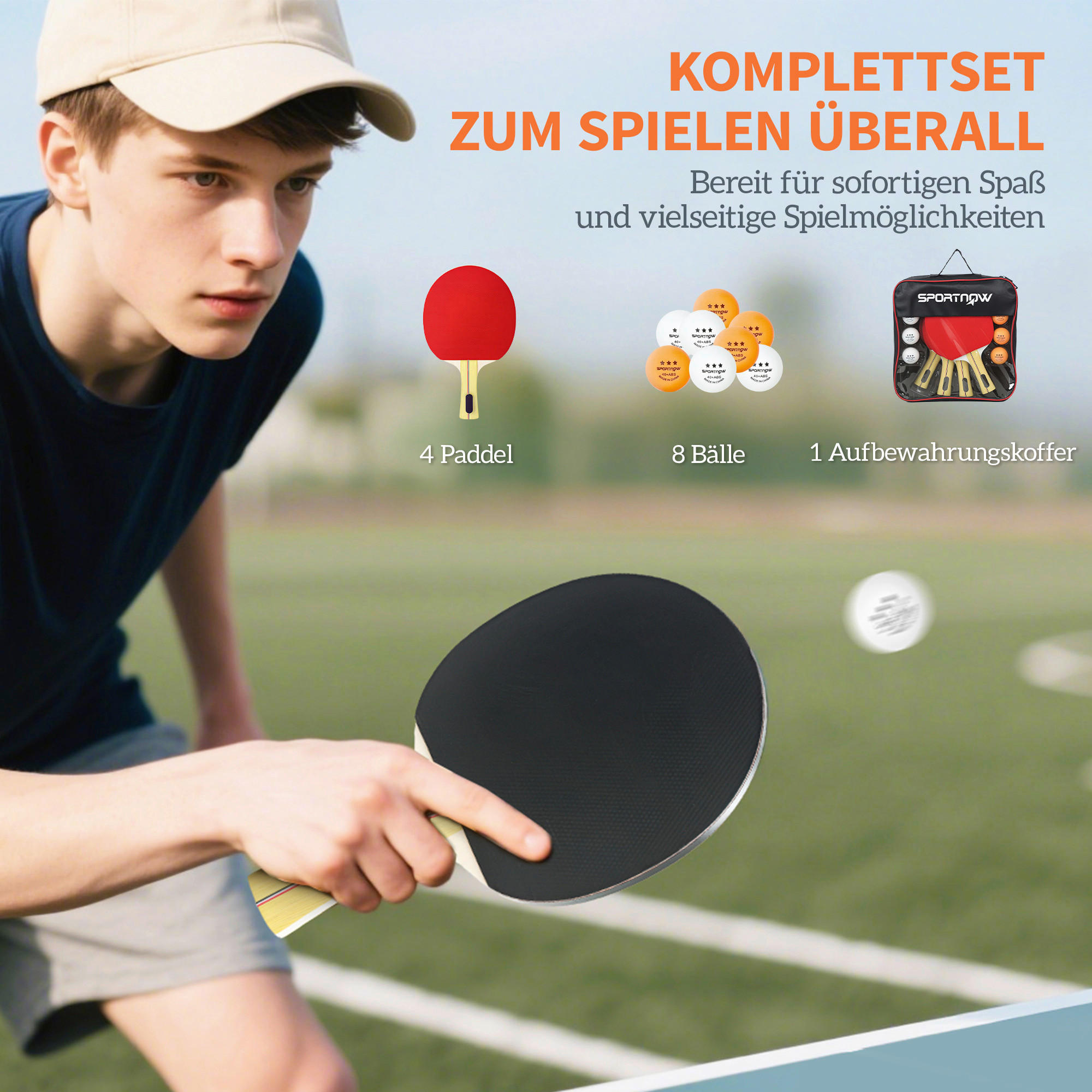 Thumbnail - SPORTNOW Tischtennisschläger B/H/L: ca. 15,2x1x25,8 cm