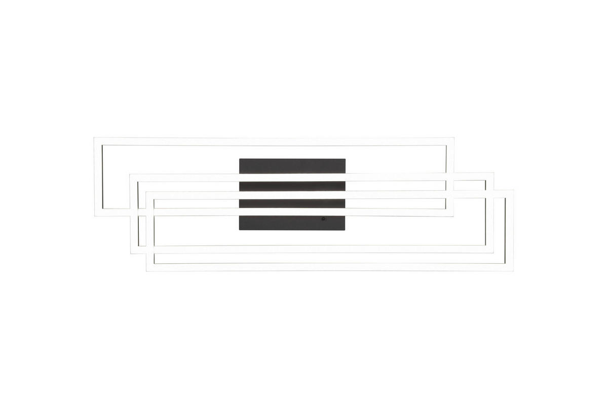 Reality LED-Deckenleuchte R64423132 Corso schwarz Metall B/H/T: ca. 66x10x60 cm 1 Brennstellen Corso - schwarz (66,00/10,00/60,00cm) - Reality