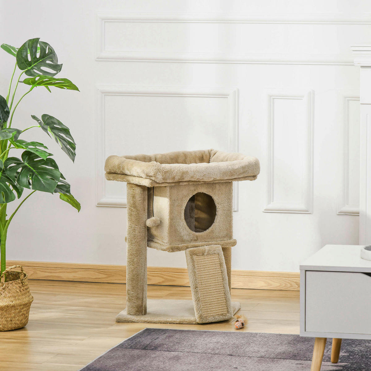 PawHut Kratzbaum braun Polypropylen B/H/L: ca. 40x40x57 cm Kratzbaum - braun (57,00/40,00/40,00cm) - PawHut