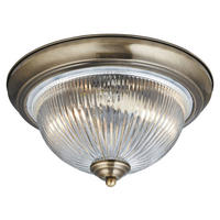 Searchlight Badleuchte messing transparent Stahl Glas B/H/L/D: ca. 29x15x29x29 cm E14 2 Brennstellen American Diner - messing/transparent (29,00/29,00/15,00cm) - Searchlight