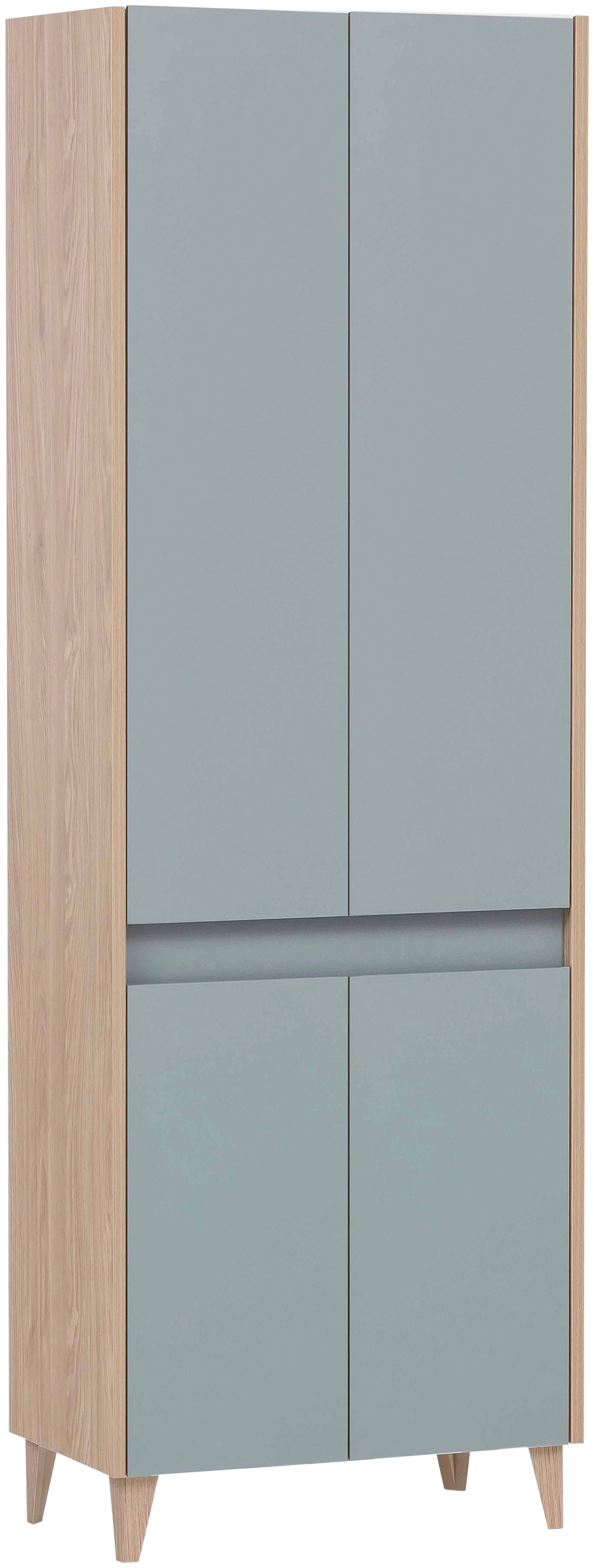 Hochschrank Elba Eiche hell Nachbildung taubenblau B/H/T: ca. 56,9x170x33 c günstig online kaufen