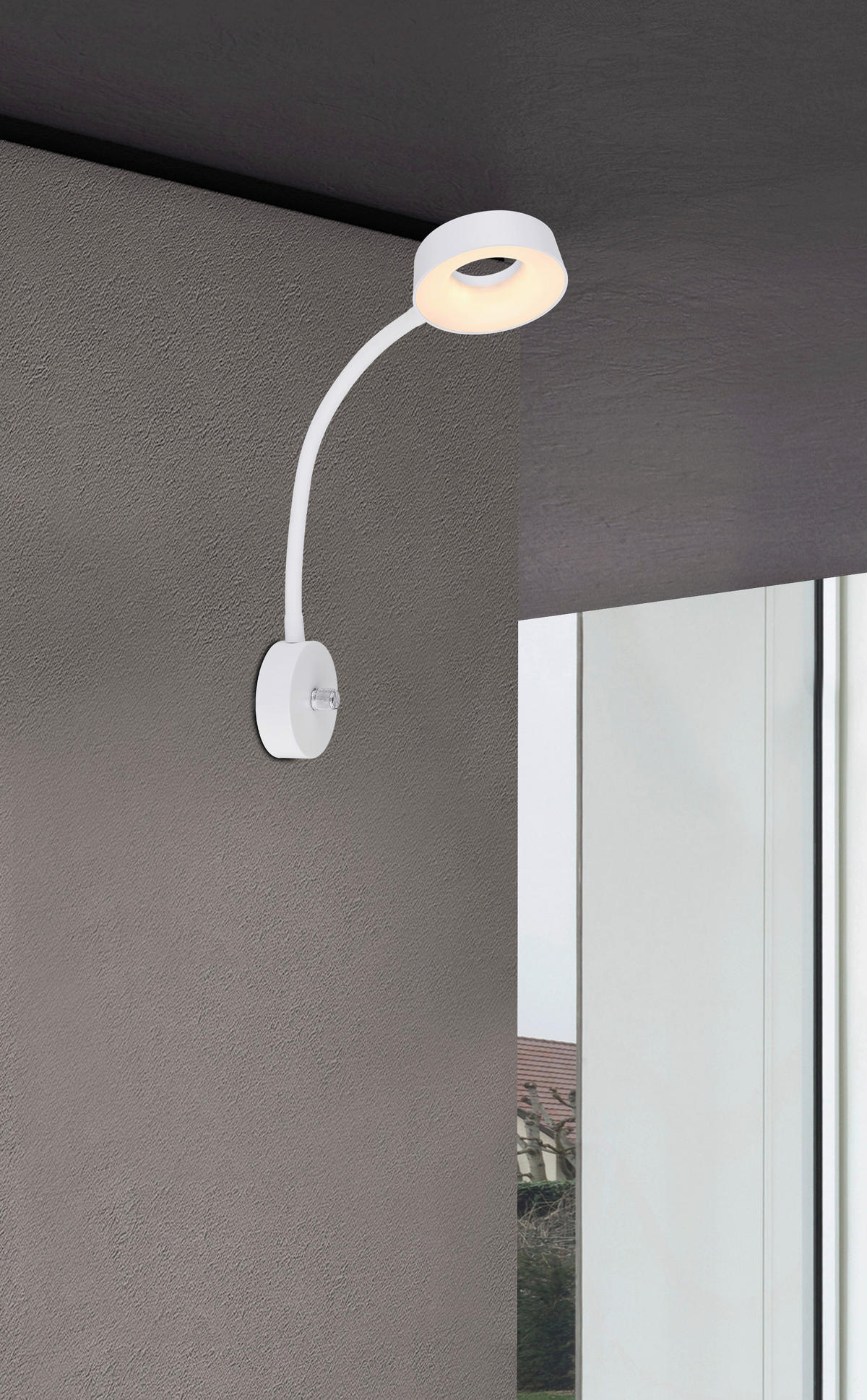 GLOBO LED-Wandleuchte weiß Metall B/H: ca. 26x45,5 cm LEHOVO - weiß (26,00/45,50cm) - GLOBO