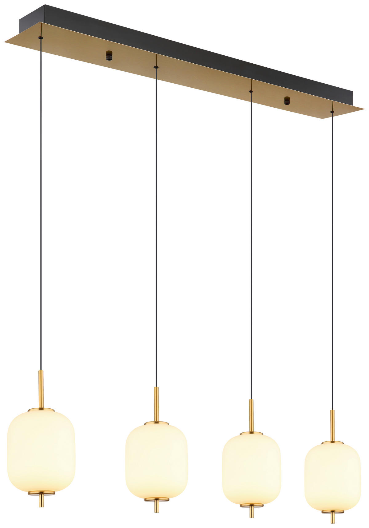 GLOBO Pendelleuchte messing Glas Metall B/H/T: ca. 13,5x150x80 cm 1.0 Brennstellen 15217-4 - messing (13,50/150,00/80,00cm) - GLOBO