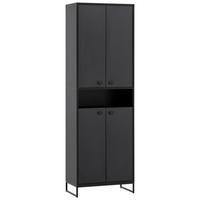 Schuhschrank Janne schwarz matt B/H/T: ca. 60,2x185,5x33 cm Janne - schwarz (60,20/185,50/33,00cm) - Möbelpartner