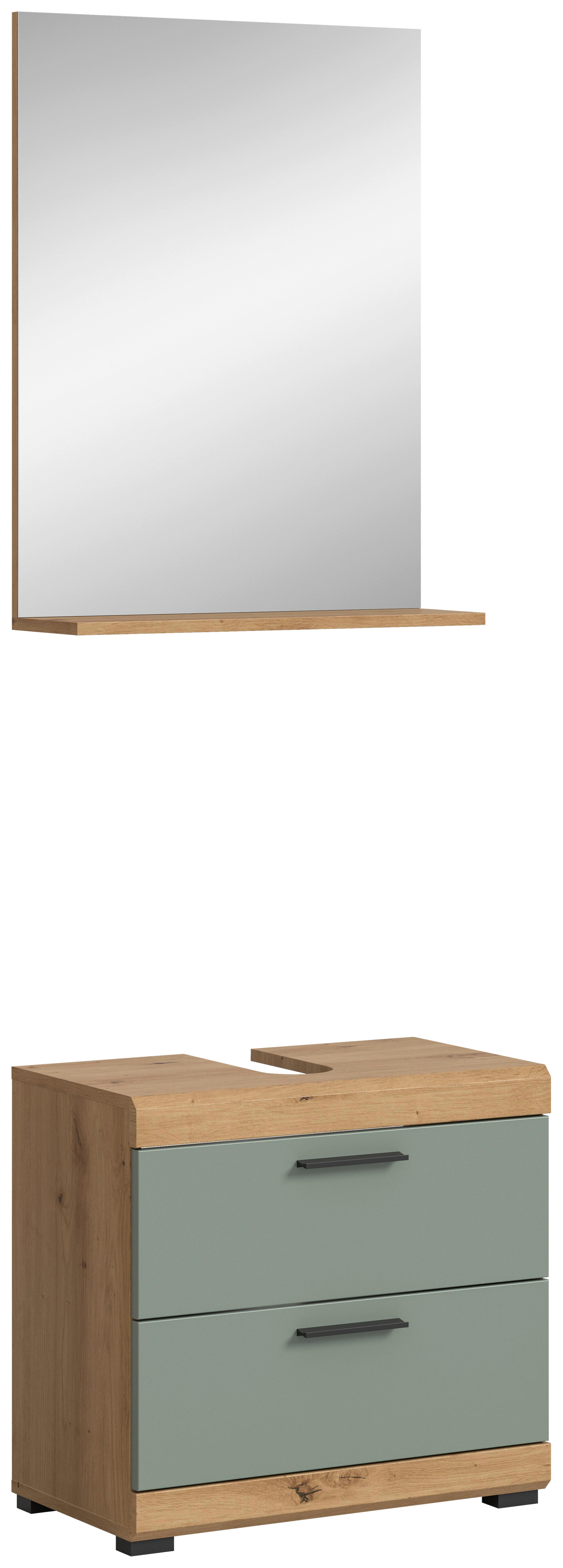 Badezimmer-Set Scout Eiche Artisan Nachbildung salbei Nachbildung B/H/T: ca. 60x191x37 cm Scout - Eiche/salbei (60,00/191,00/37,00cm) - xonox.home