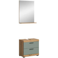 Badezimmer-Set Scout Eiche Artisan Nachbildung salbei Nachbildung B/H/T: ca. 60x191x37 cm Scout - Eiche/salbei (60,00/191,00/37,00cm) - xonox.home