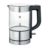 Emerio Wasserkocher WK-133540.1 silber Edelstahl Glas B/H/L: ca. 10,5x19,3x17,4 cm ca. 0,5 l Wasserkocher_Glas WK-133540.1 - silber (17,40/10,50/19,30cm) - Emerio