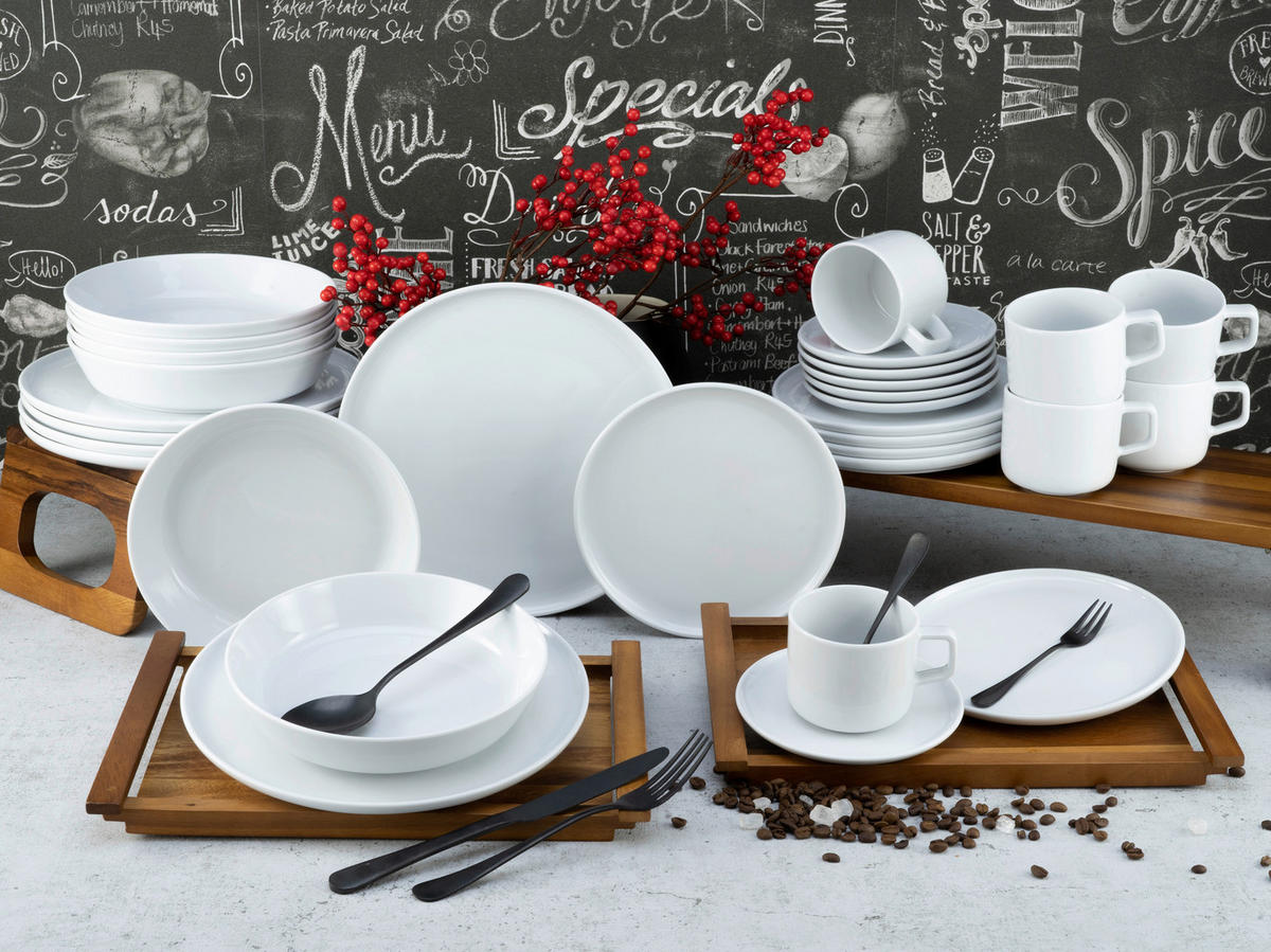 CreaTable Kombiservice Chef Collection weiß Porzellan 30 tlg. Chef Collection - weiß (0,00cm) - CreaTable