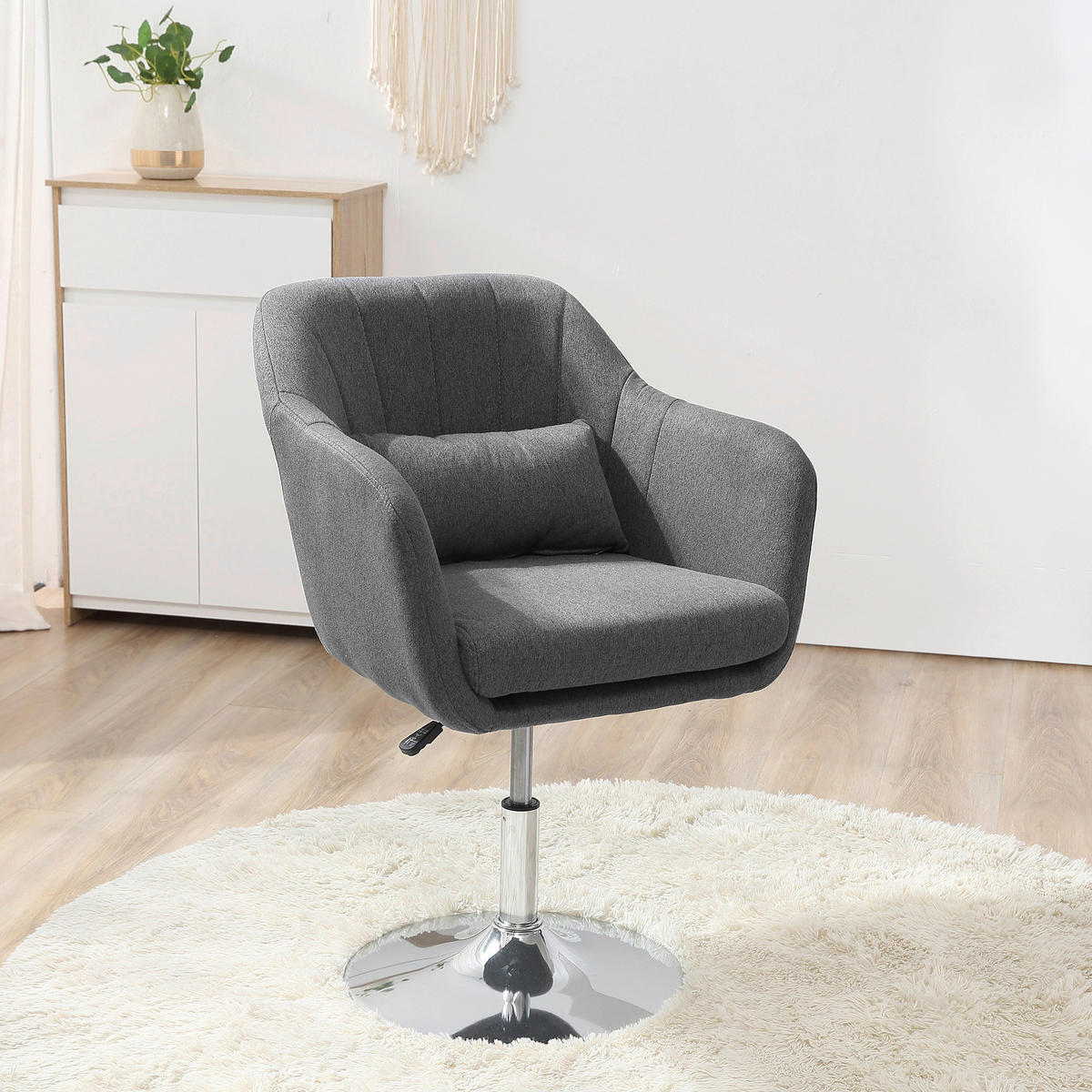 Hocker 833-757V01CG dunkelgrau 833-757V01CG - dunkelgrau (60,00/91,00/60,00cm) - HOMCOM