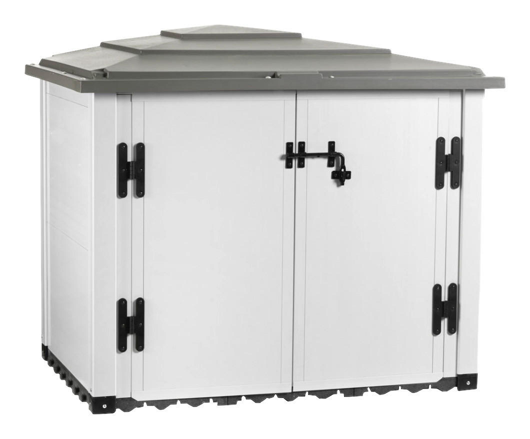 GAROFALO Mülltonnenbox URBAN 100, für 2x120 l aus Kunststoff, BxTxH: 122,5x82,5x133 cm