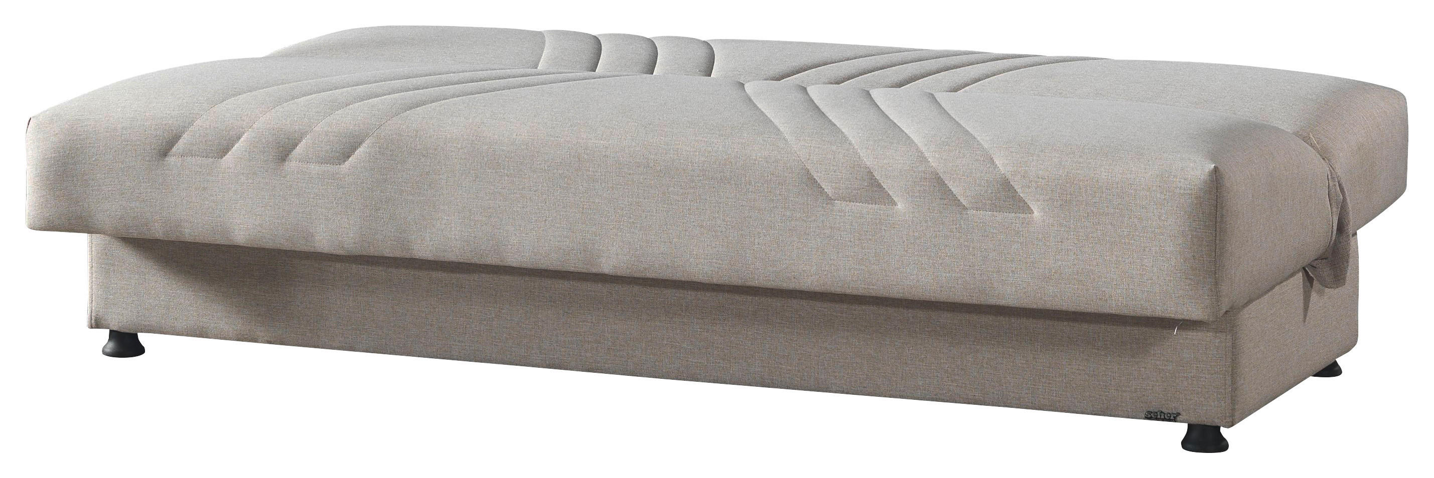Schlafsofa Kemer beige B/H/T: ca. 198x88x84 cm Kemer - beige/schwarz (198,00/88,00/84,00cm)