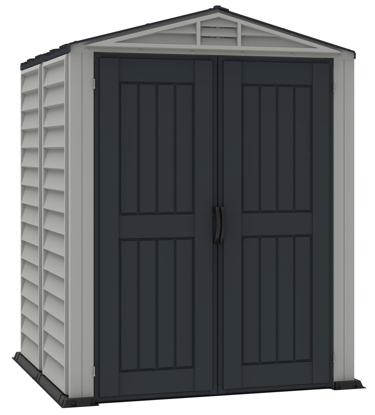VCM Gerätehaus grau B/H/L: ca. 171x210x171 cm Gerätehaus mit Drehtür - grau (171,00/171,00/210,00cm) - VCM
