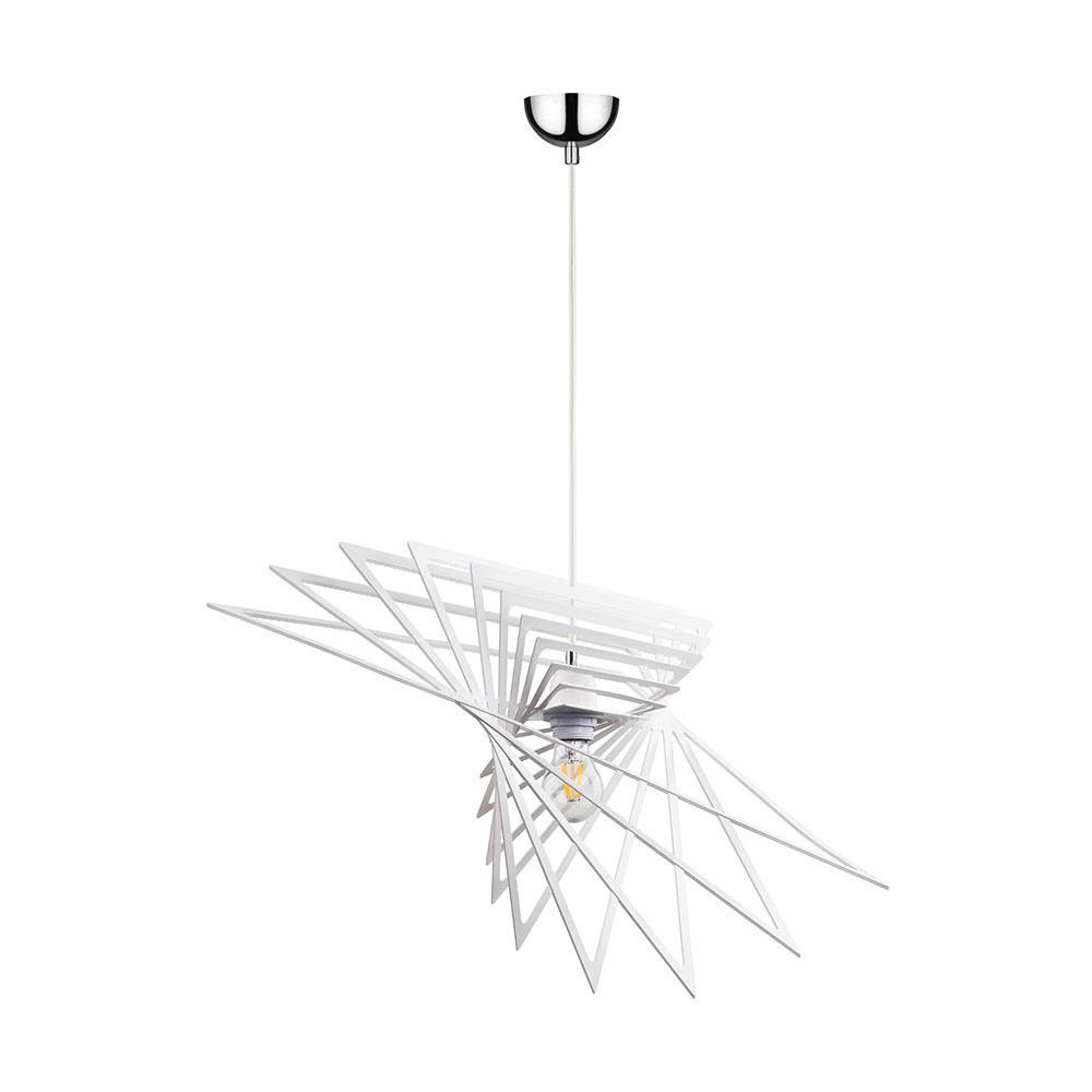 SPOT Light Pendelleuchte 1872102 weiß Metall B/H: ca. 65x120 cm E27 1 Brennstellen Planet - weiß (65,00/120,00cm) - SPOT Light