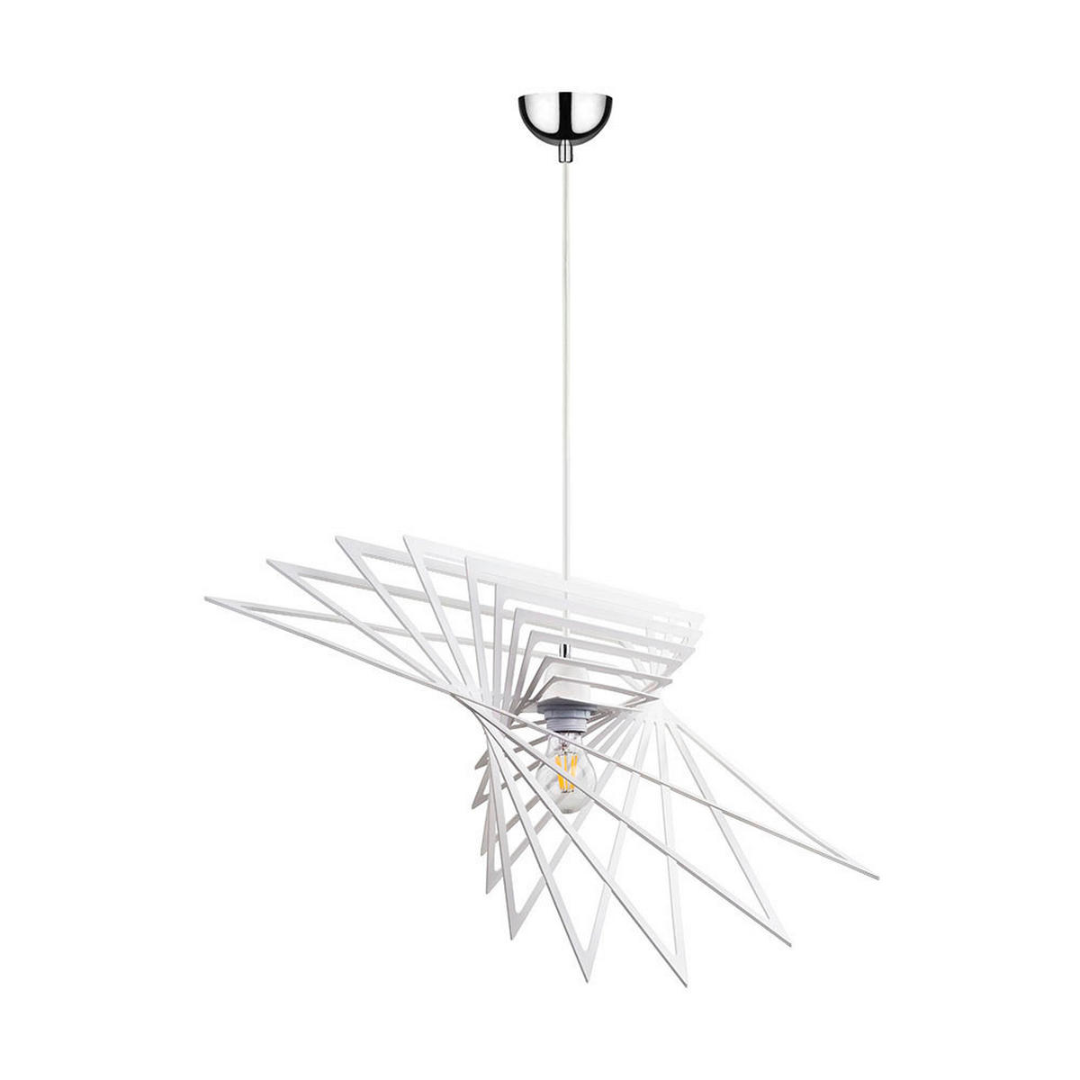 SPOT Light Pendelleuchte 1872102 weiß Metall B/H: ca. 65x120 cm E27 1 Brennstellen Planet - weiß (65,00/120,00cm) - SPOT Light