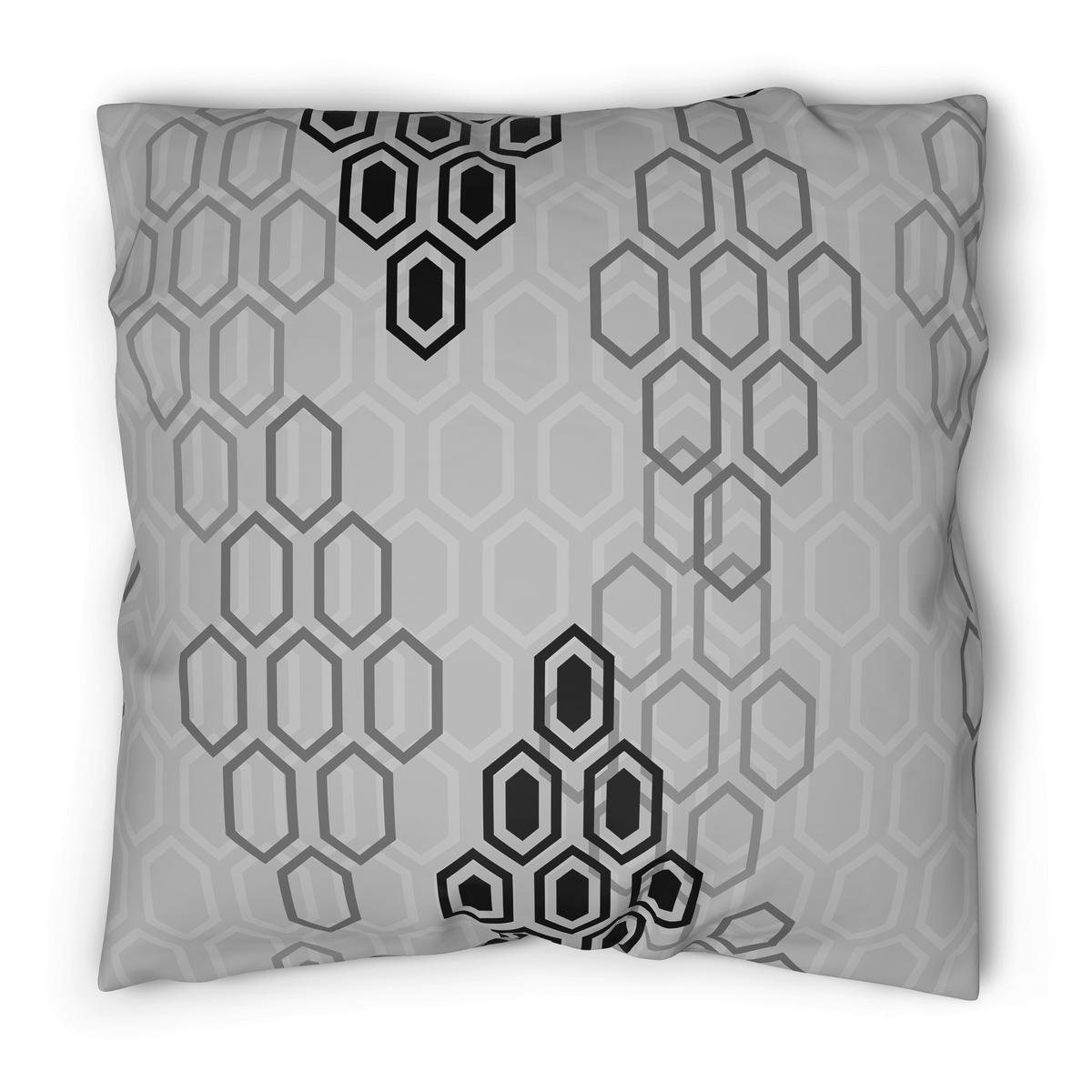 Baumwoll Bettwäsche Cotton touch Bettwäsche_Cotton-Touch-Wabe - schwarz/grau (135,00/200,00cm) - Sensation