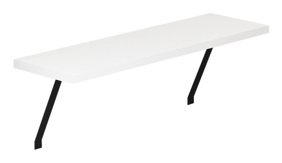 Regalhalter Adin weiß B/H/T: ca. 60x21,5x18 cm Adin - weiß (60,00/21,50/18,00cm) - moebel17